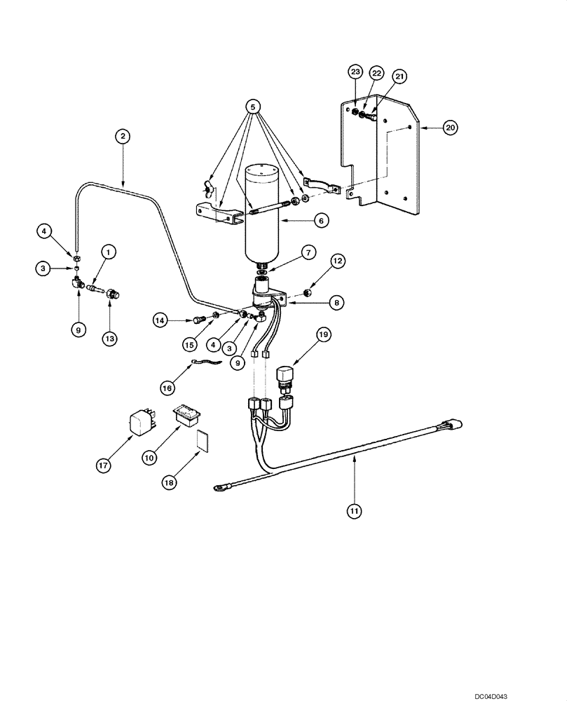 Схема запчастей Case 885 - (04.29[00]) - COLD START SYSTEM (04) - ELECTRICAL SYSTEMS