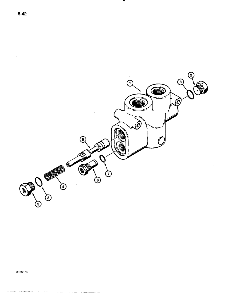 Схема запчастей Case W30 - (8-42) - L106609 FLOW CONTROL VALVE (08) - HYDRAULICS