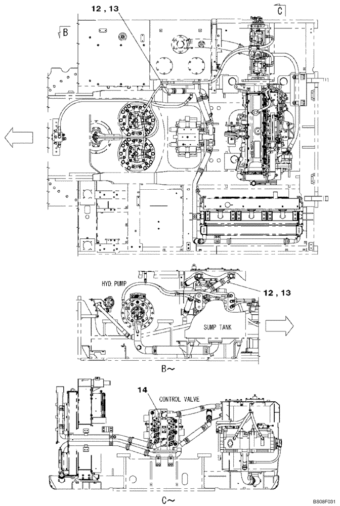 Схема запчастей Case CX700B - (08-67C) - PLUG (08) - HYDRAULICS