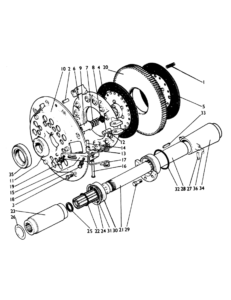 Схема запчастей Case 380CK - (024) - DOUBLE CLUTCH 