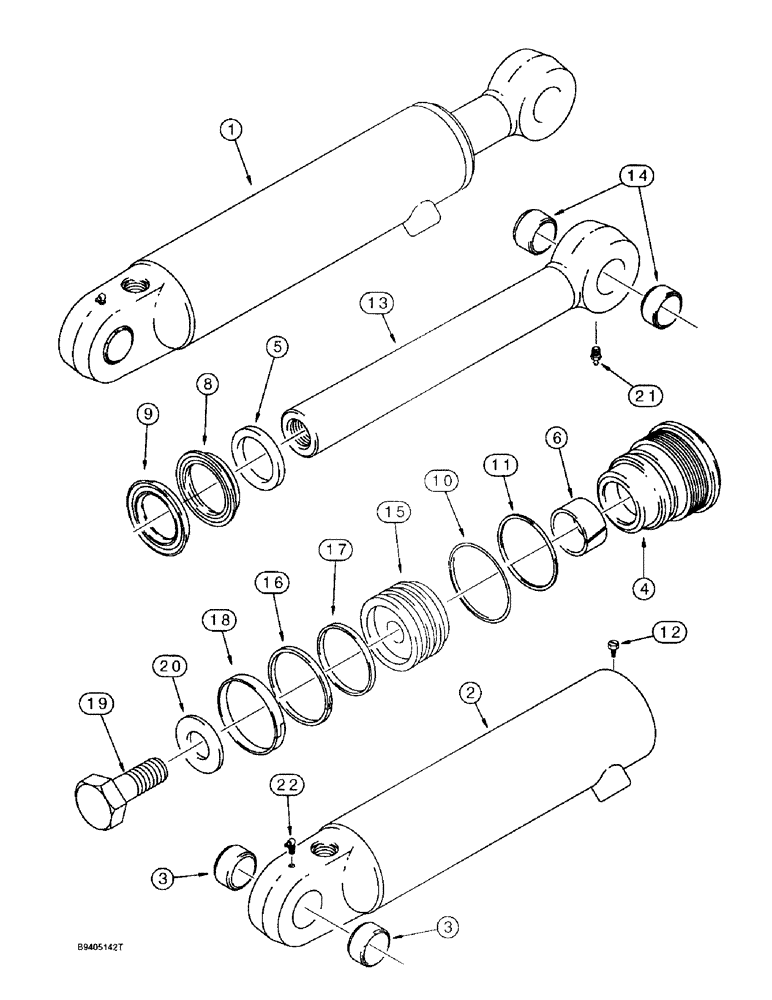 Схема запчастей Case 570LXT - (8-126) - LOADER CLAM CYLINDERS (08) - HYDRAULICS