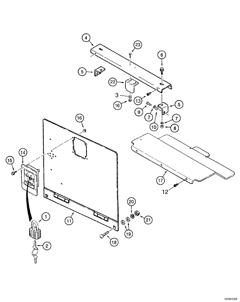 Схема запчастей Case 550H-IND - (09-11) - COVERS, REAR (09) - CHASSIS/ATTACHMENTS