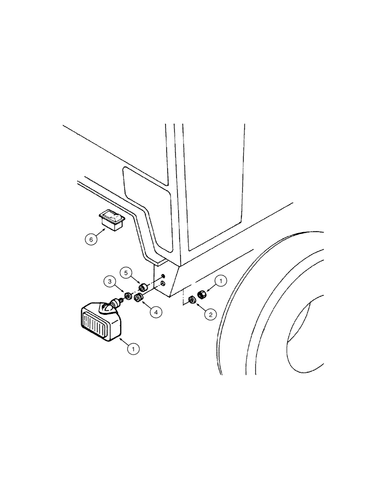 Схема запчастей Case 885 - (04-56[01]) - LOWER CAB HEADLIGHTS (04) - ELECTRICAL SYSTEMS