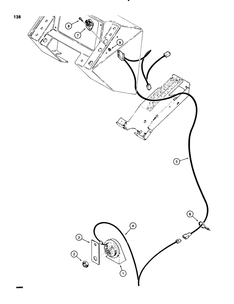 Схема запчастей Case 580E - (138) - HORN (04) - ELECTRICAL SYSTEMS