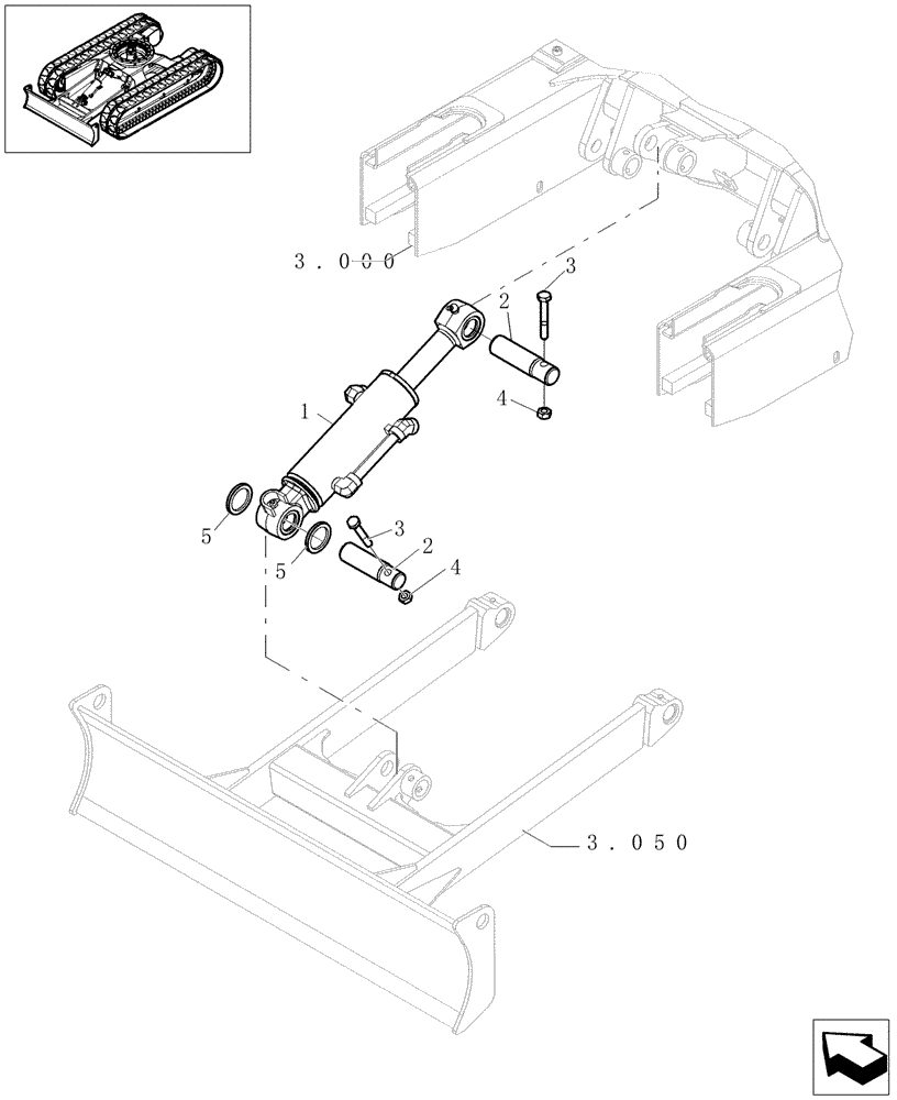 Схема запчастей Case CX16B - (3.051[02]) - DOZER CILINDER (86) - DOZER