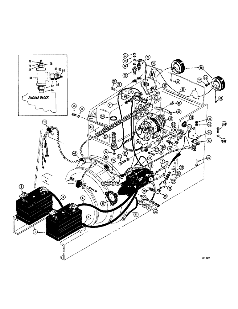 Схема запчастей Case 680CK - (042) - ELECTRICAL SYSTEM, FRONT HARNESS (55) - ELECTRICAL SYSTEMS