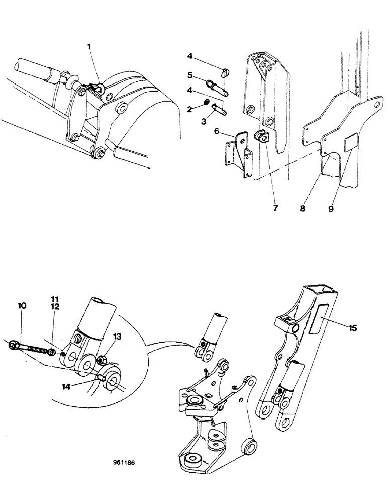 Схема запчастей Case 580G - (576) - BACKHOE - SAFETY DEVICE (09) - CHASSIS/ATTACHMENTS