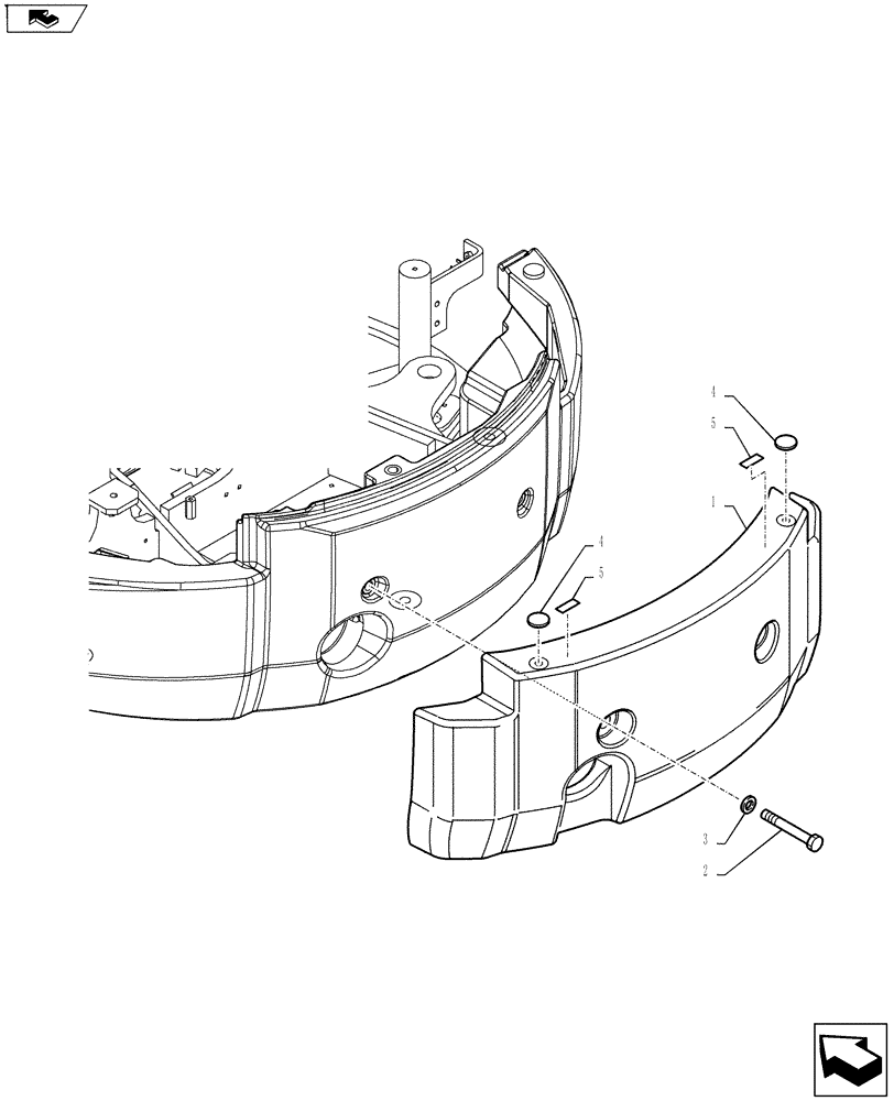 Схема запчастей Case CX27B ASN - (37.140.02) - COUNTERWEIGHT INSTALL (GAIN) (37) - HITCHES, DRAWBARS & IMPLEMENT COUPLINGS