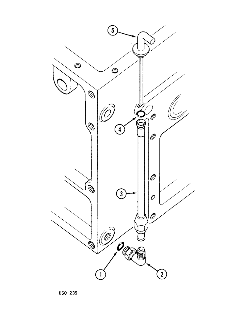 Схема запчастей Case 380B - (6-194) - REAR FRAME OIL LEVEL GAUGE (06) - POWER TRAIN