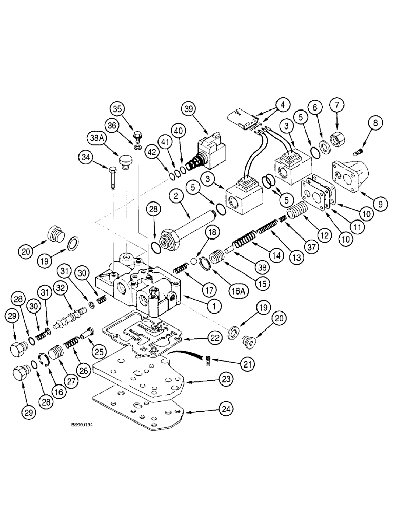 Схема запчастей Case 580L - (6-080) - TRANSMISSION ASSEMBLY, TRANSMISSION CONTROL VALVE, TWO WHEEL OR FOUR WHEEL DRIVE (06) - POWER TRAIN