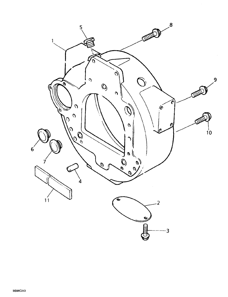 Схема запчастей Case 689G - (02-26) - FLYWHEEL HOUSING (02) - ENGINE