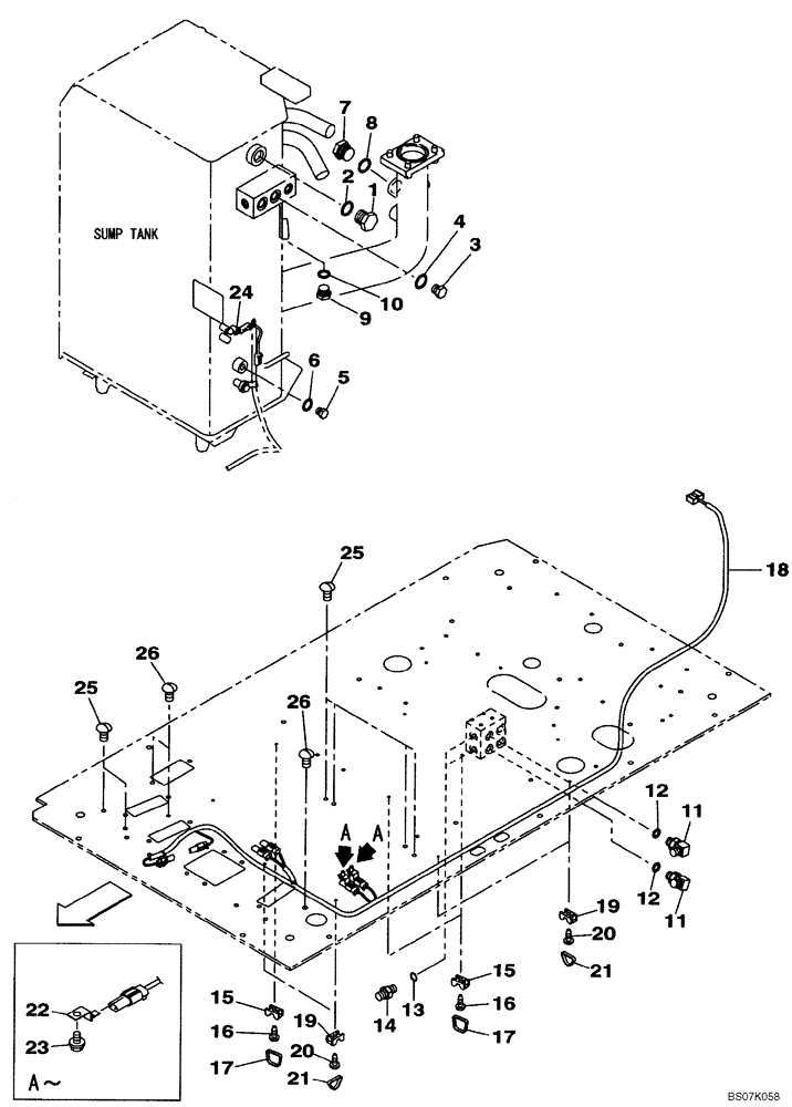 Схема запчастей Case CX130B - (08-68) - PLUG (08) - HYDRAULICS