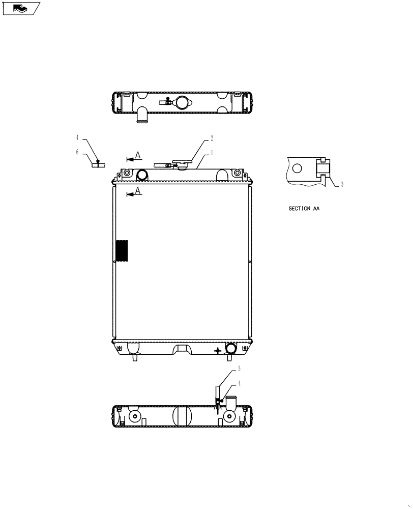 Схема запчастей Case CX55BMSR - (01-007[02]) - RADIATOR INSTALL (10) - ENGINE