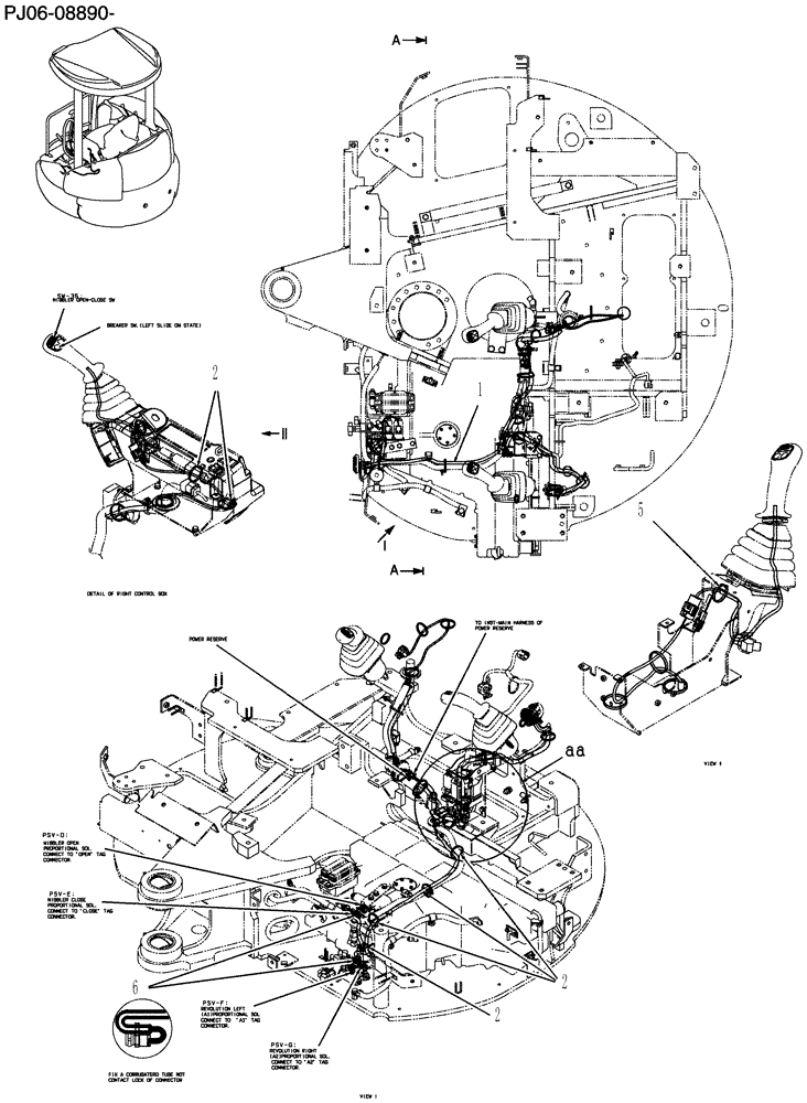 Схема запчастей Case CX50B - (317-17[1]) - HARNESS ASSY PROPORTIONAL (55) - ELECTRICAL SYSTEMS