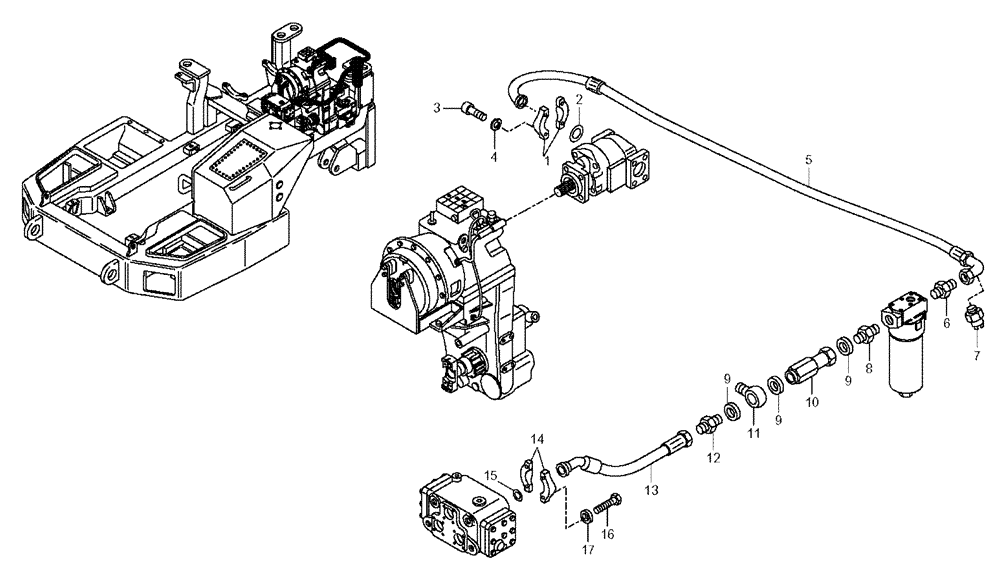 Схема запчастей Case 330 - (43A01010773[02]) - STEERING SYSTEM - HYDRAULIC CIRCUIT (09) - Implement / Hydraulics / Frame / Brakes