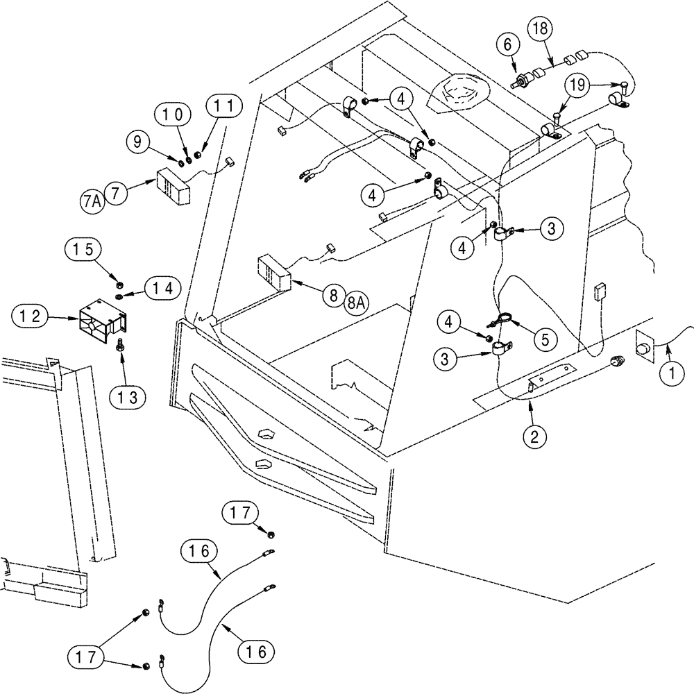 Схема запчастей Case 921C - (04-29) - MOUNTING - BACKUP ALARM AND REAR LAMP (04) - ELECTRICAL SYSTEMS