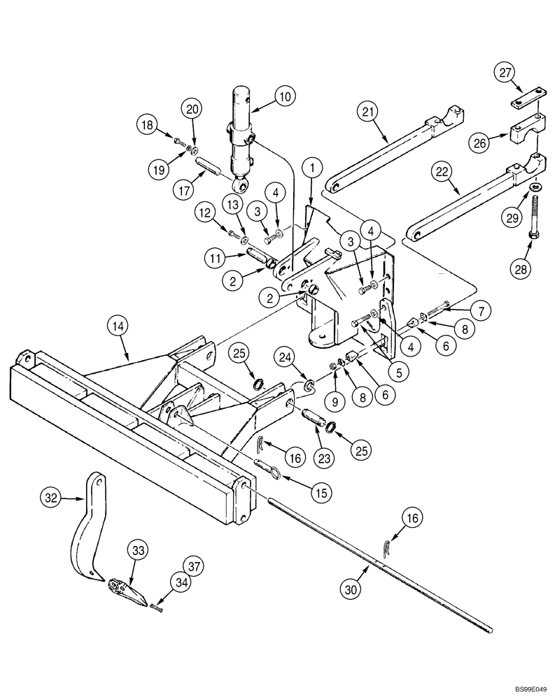 Схема запчастей Case 550H-IND - (09-05) - RIPPER (09) - CHASSIS/ATTACHMENTS