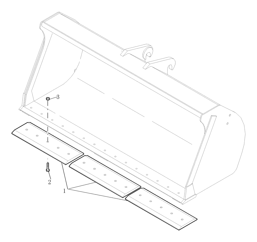 Схема запчастей Case 221D - (64.500[2989527000]) - BLADE INSTALLATION 2100MM (82) - FRONT LOADER & BUCKET