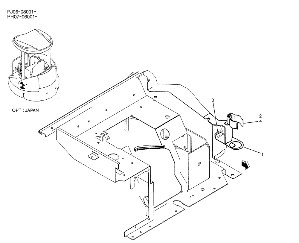 Схема запчастей Case CX50B - (01-063) - HOLDER ASSY (PW21C01778F1) (05) - SUPERSTRUCTURE