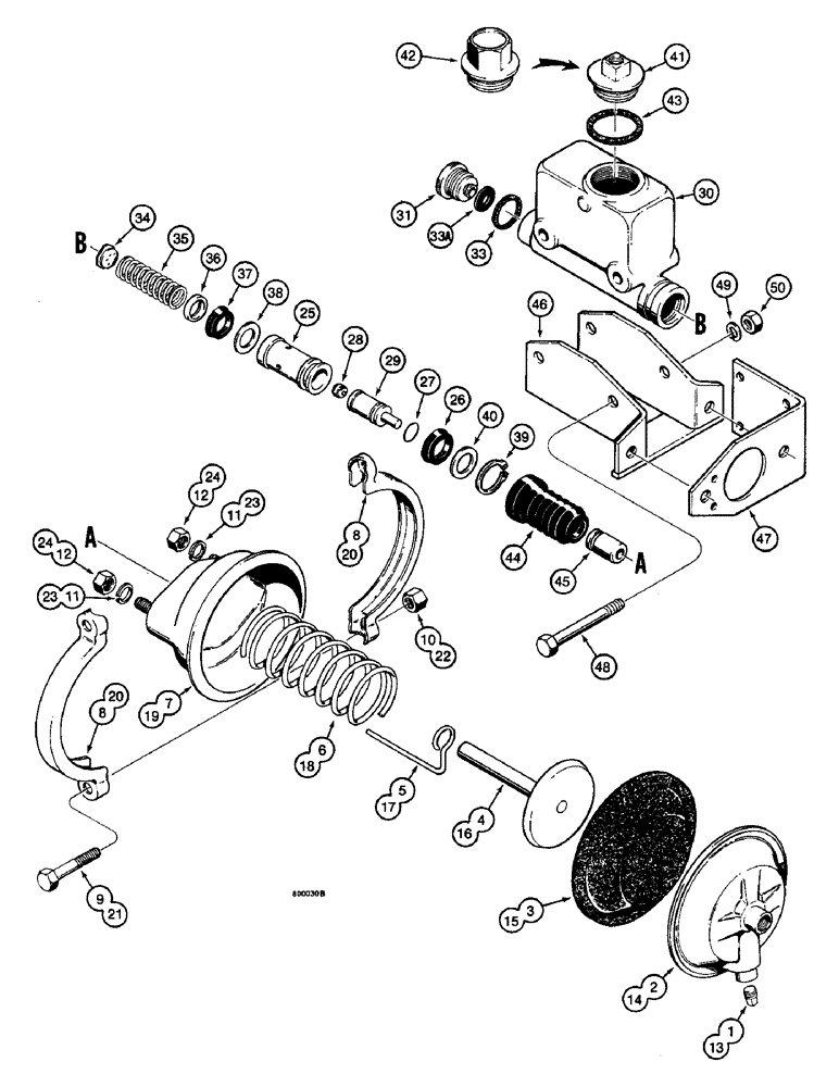 Схема запчастей Case W14 - (418) - L103952, L103953, L107985, AND L107986 BRAKE ACTUATORS (07) - BRAKES