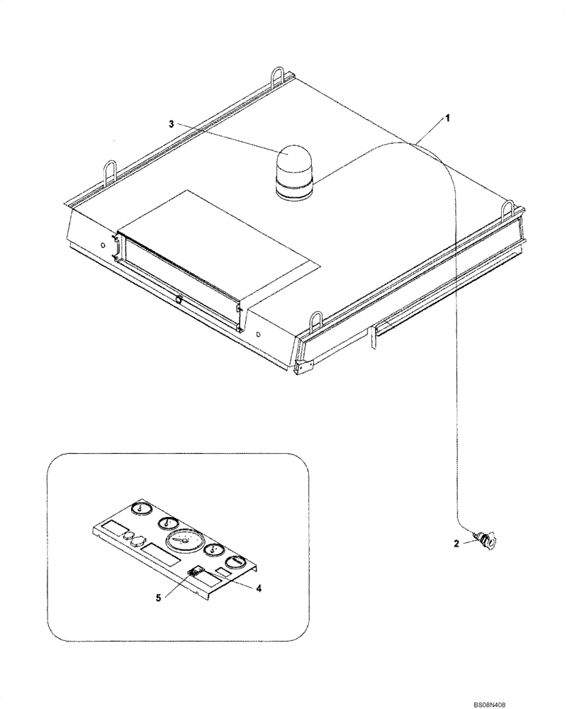 Схема запчастей Case SV212 - (55.514.01[01]) - BEACON, ROTATING / FLASHING - BSN DDD003016 (55) - ELECTRICAL SYSTEMS