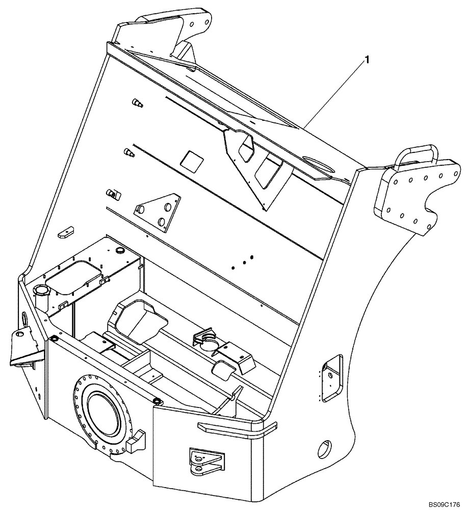 Схема запчастей Case DV210 - (39.100.01[04]) - REAR FRAME (GROUP 60-ND142590) (39) - FRAMES AND BALLASTING