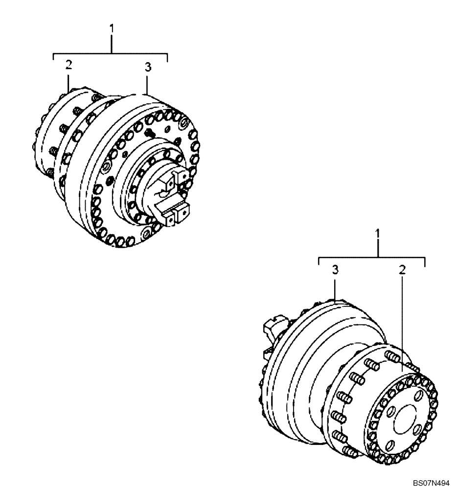 Схема запчастей Case 330B - (30A00000134[001]) - SECTION INDEX, FRONT WHEEL HUB W/WET BRAKE (89500425541) (11) - AXLES/WHEELS