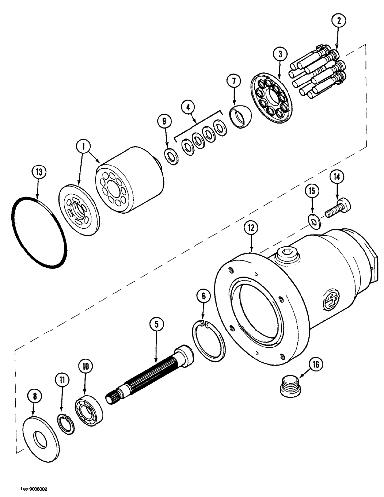 Схема запчастей Case 1088 - (8B-44) - ROTARY GROUP, P.I.N. FROM 20174 AND AFTER, P.I.N. FROM 106901 AND AFTER (08) - HYDRAULICS