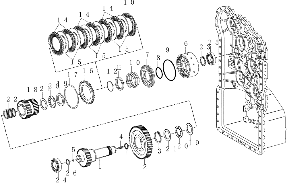 Схема запчастей Case 325 - (1.211/1[12]) - TRANSMISSION - COMPONENTS (03) - Converter / Transmission