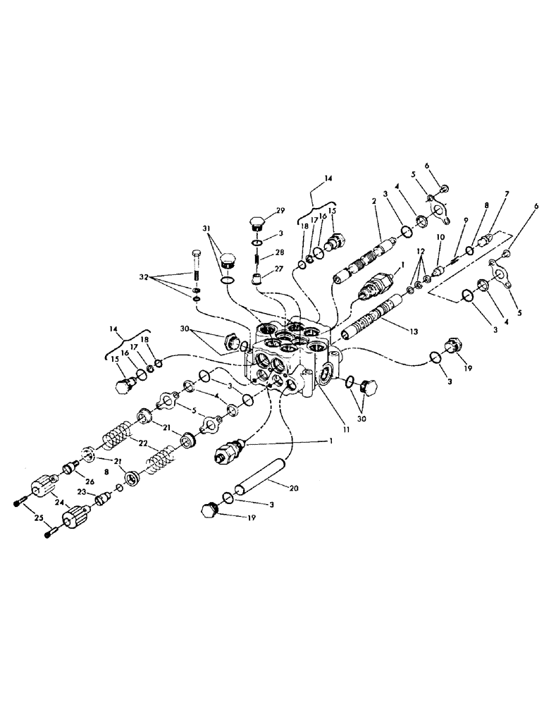 Схема запчастей Case 50 - (H11A) - CONTROL VALVES - 2 SPOOL (35) - HYDRAULIC SYSTEMS