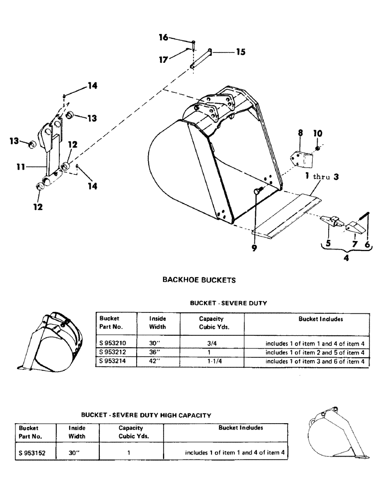 Схема запчастей Case 50 - (090) - BACKHOE BUCKETS (84) - BOOMS, DIPPERS & BUCKETS