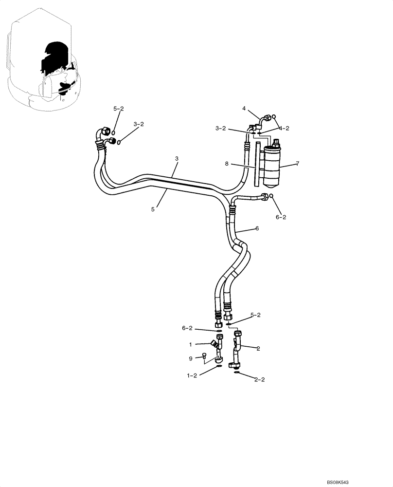 Схема запчастей Case CX50B - (05-023) - DRYER ASSY, AIR (PH96V00004F1) OPTIONAL PARTS