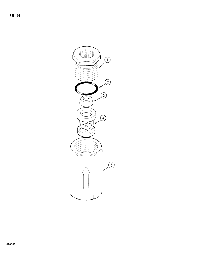 Схема запчастей Case 688 - (8B-14) - LEAK RETURN VALVE FILTER (08) - HYDRAULICS