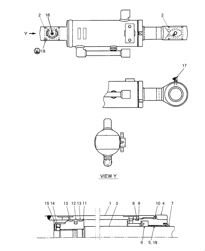 Схема запчастей Case CX27B - (HC750-01[1]) - DOZER CILINDER (35) - HYDRAULIC SYSTEMS