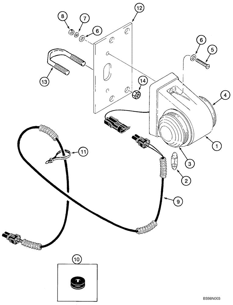 Схема запчастей Case 921C - (04-20) - LAMPS - CLEARANCE, FRONT AND REAR (Nov 30 2009 2:27PM) (04) - ELECTRICAL SYSTEMS