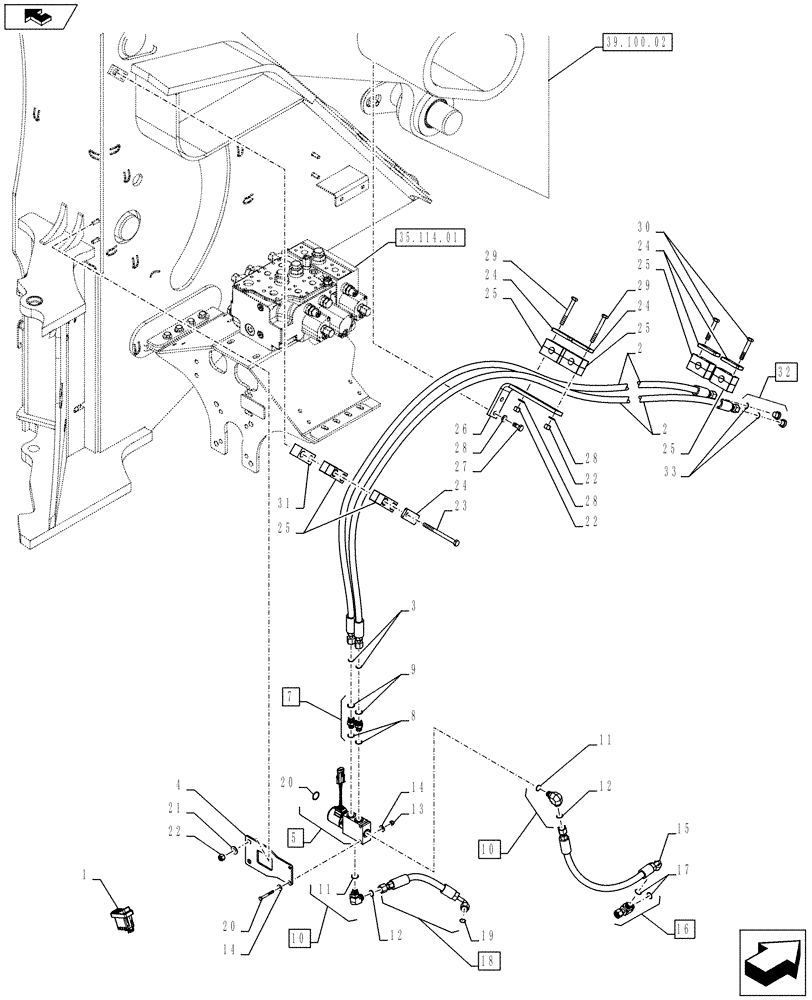 Схема запчастей Case 821F - (35.200.01) - VALVE, COUPLER SOLENOID Z-BAR, XR/LR BAR (35) - HYDRAULIC SYSTEMS