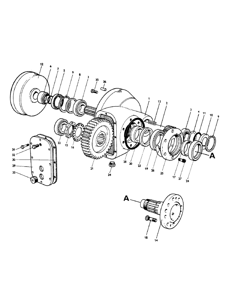 Схема запчастей Case 380CK - (038) - FINAL DRIVE REDUCTION UNITS 