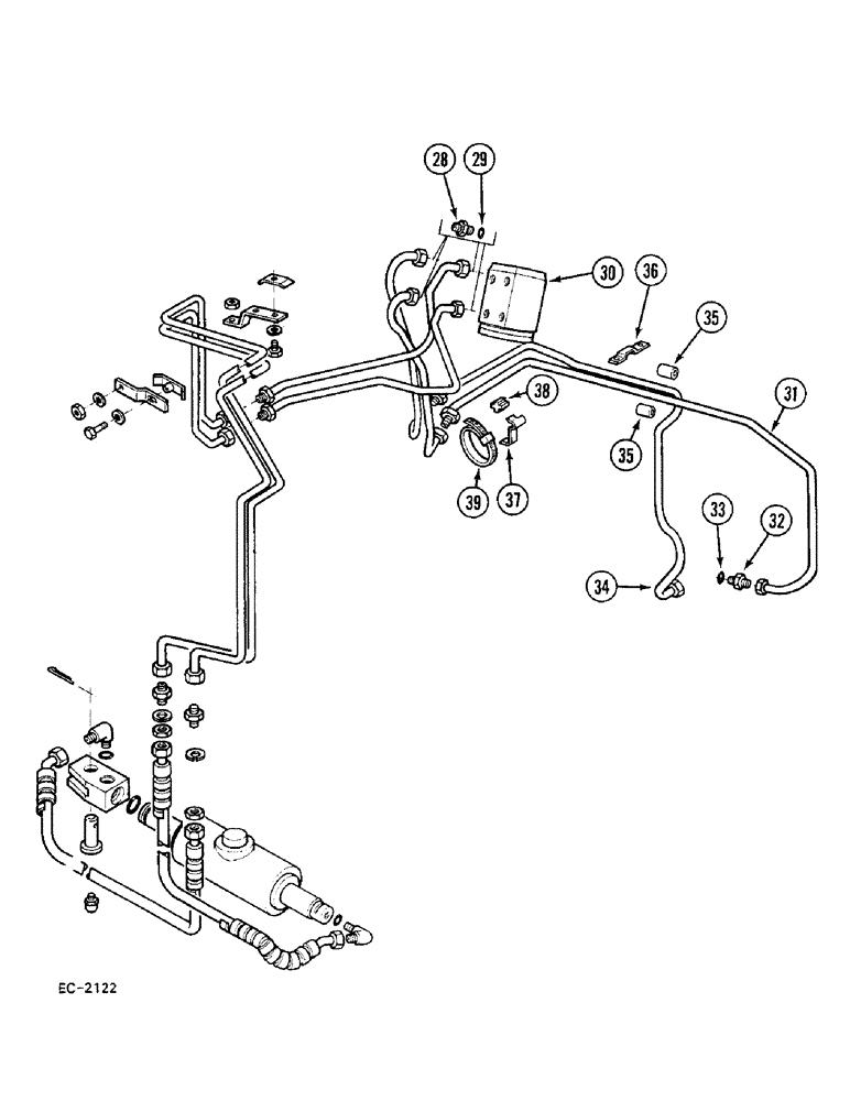 Схема запчастей Case 380B - (5-120) - POWER STEERING, PRIOR TO P.I.N. 18001 (CONTD) (05) - STEERING