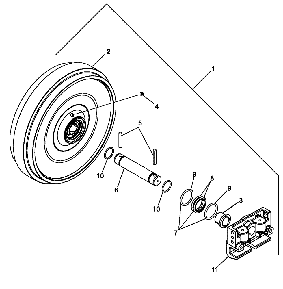 Схема запчастей Case 650L - (48.134.03) - TRACK IDLER (48) - TRACKS & TRACK SUSPENSION