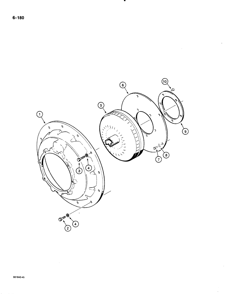 Схема запчастей Case 580K - (06-180) - TORQUE CONVERTER AND HOUSING (06) - POWER TRAIN