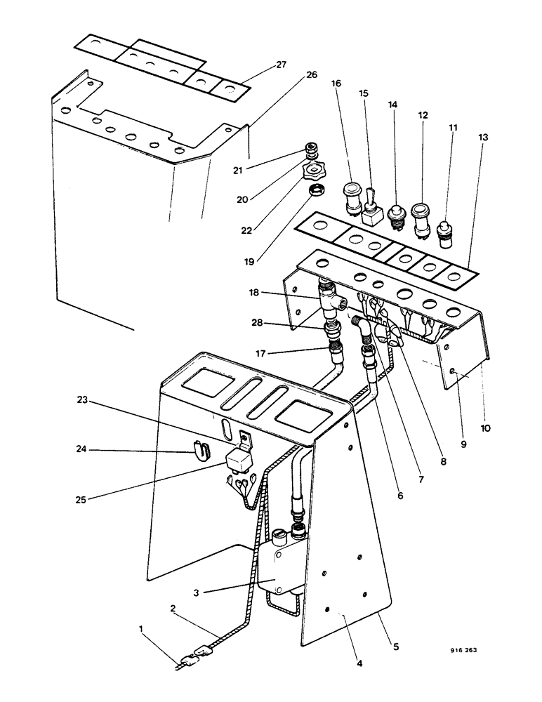 Схема запчастей Case 580F - (02) - SAFETY DEVICE UP TO NO. 3.826.343 