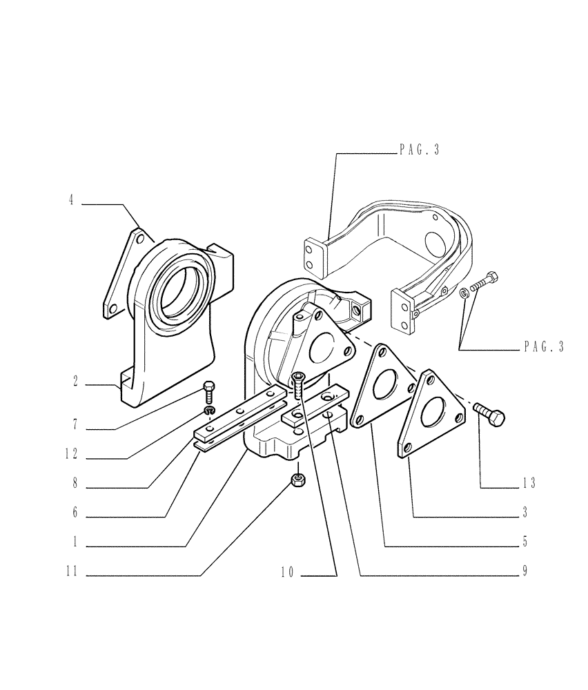 Схема запчастей Case 1850K - (2.346[02]) - TRACK IDLER - SUPPORT (07) - HYDRAULIC SYSTEM/FRAME