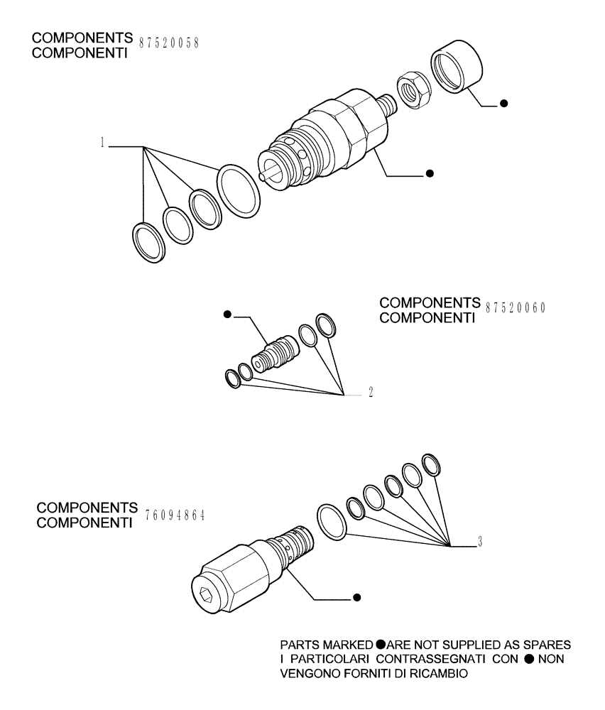 Схема запчастей Case 1850K - (9.436[05]) - BD/AD EQUIPMENT CONTROL VALVE (4 SECTIONS) - OPTIONAL CODE 784865001 (19) - OPTIONS