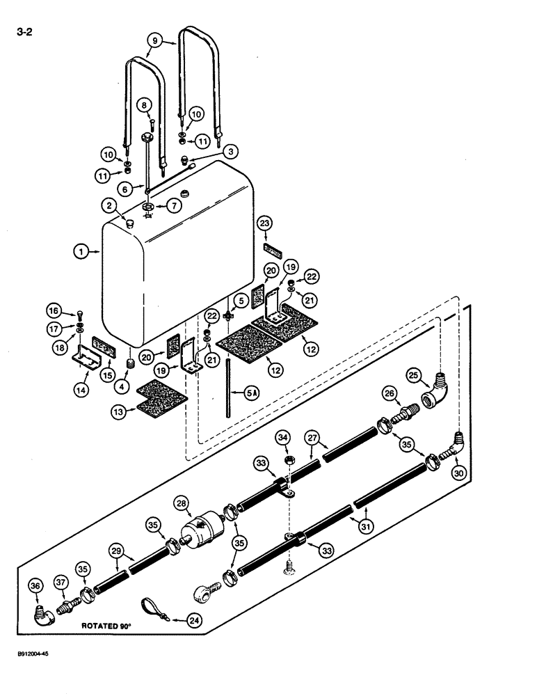 Схема запчастей Case 1187C - (3-02) - FUEL TANK AND LINES (03) - FUEL SYSTEM