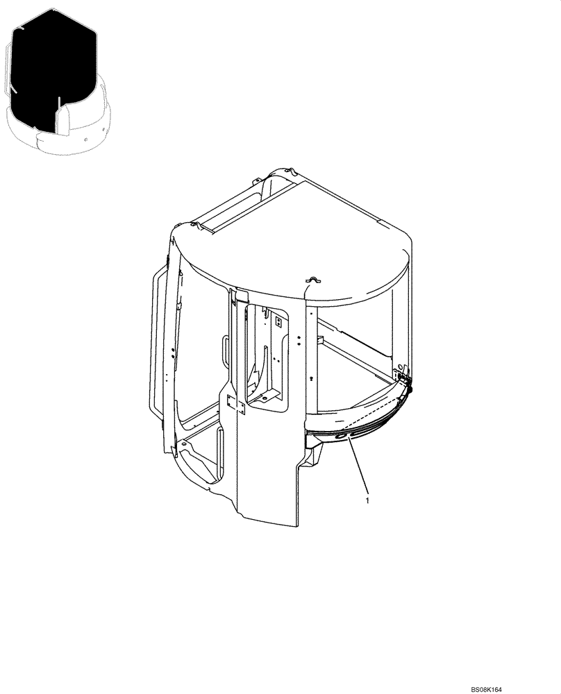 Схема запчастей Case CX50B - (01-049) - CAB INSTALLATION (PW02C00025F1) (05) - SUPERSTRUCTURE