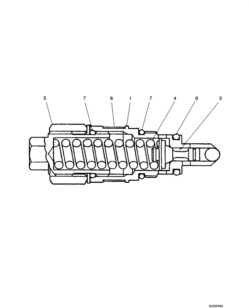 Схема запчастей Case CX14 - (08-34[00]) - VALVE ASSY - PRESSURE RELIEF (08) - HYDRAULICS