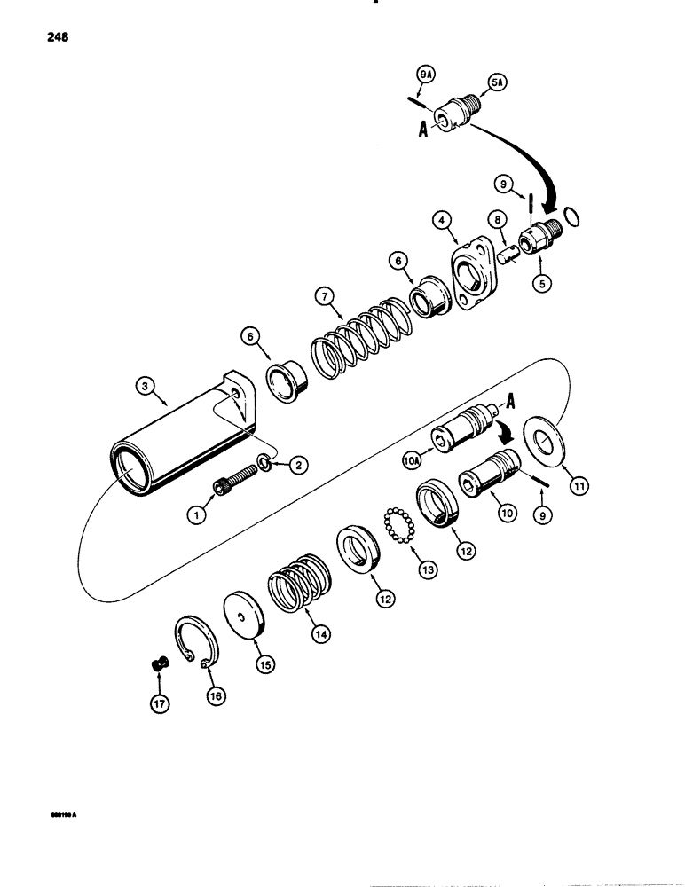 Схема запчастей Case 780B - (248) - HYDRECO LOADER CONTROL VALVE, LIFT SPOOL DETENT (08) - HYDRAULICS