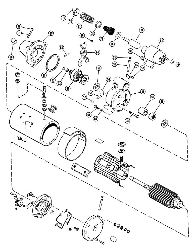 Схема запчастей Case 680CK - (040) - STARTER, (301B) DIESEL ENGINE) (55) - ELECTRICAL SYSTEMS