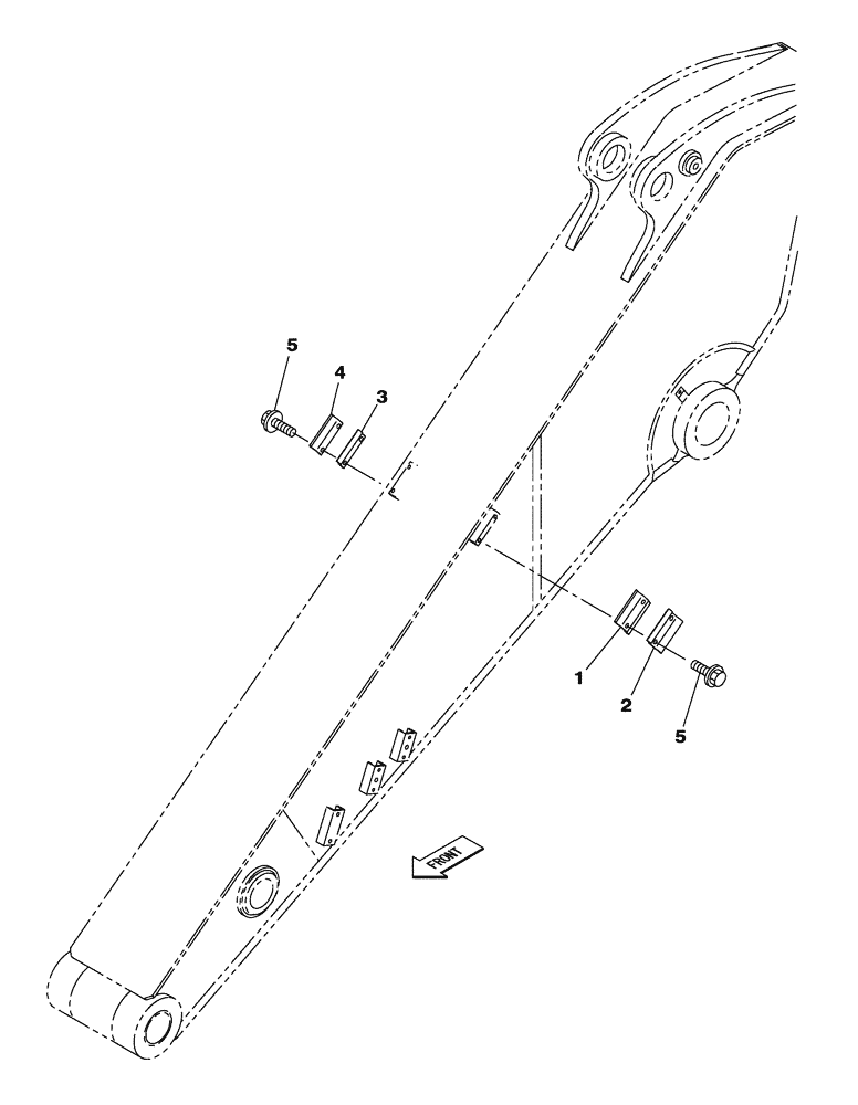 Схема запчастей Case CX470C - (09-207-00[01]) - DIPPER - 2.53 M - LOW FLOW - BRACKET (05.1) - UPPERSTRUCTURE CHASSIS/ATTACHMENTS