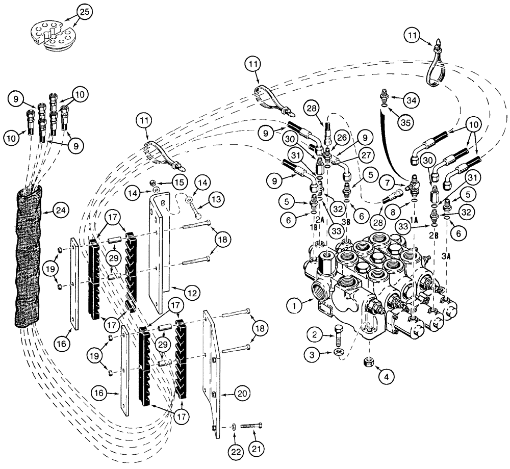 Схема запчастей Case 721C - (08-42) - HYDRAULICS - LOADER CONTROL, REMOTE (08) - HYDRAULICS